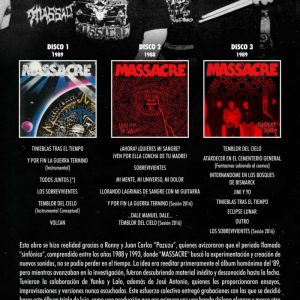 MASSACRE _ Homónimo -Ven por mi Sangre – Ensayo 1989 (Long Box) 3CD